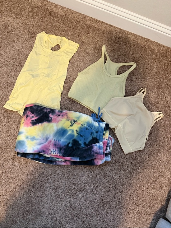 Vitality Tops - VITALITY/BALANCE- Tie-Dye Drawstring Joggers + Pastel Tank Tops Bundle